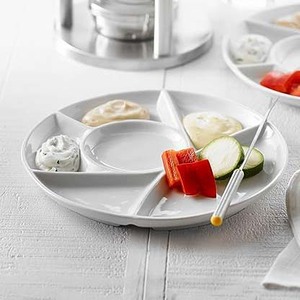 Ensemble de 4 <span class=keywords><strong>assiettes</strong></span> <span class=keywords><strong>à</strong></span> <span class=keywords><strong>fondue</strong></span> rondes en grès blanc <span class=keywords><strong>Assiettes</strong></span> <span class=keywords><strong>à</strong></span> dîner en céramique Plateaux de service parfaits pour servir la <span class=keywords><strong>fondue</strong></span> - Product Image 6