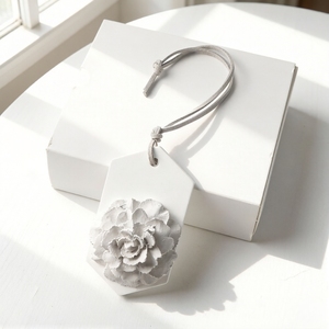 FinRu Stocked Hanging Wardrobe Car Air Freshener <strong>Ceramic</strong> Aroma Plaster Pendant Porcelain Flower Home Fragrance Oil <strong>Diffuser</strong> - Product Image 5