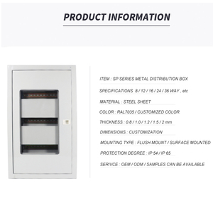 Caja de Distribución Eléctrica de Acero Inoxidable de 36 Vías, 220-380V, 125A, Precio Justo, OEM - Product Image 2