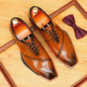 Zapatos Oxford de Negocios para Hombre, de Cuero Genuino de Vaca, Estilo Británico, Tallados, Formales, de Alta Gama, Nuevo Estilo - Product Image 5