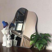 Bonne vente moderne forme irrégulière tenture murale décor personnalisé mur adhésif miroir