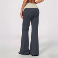 GH Leggings Évasés Femme Haute Qualité Effet Seconde Peau Color Block Taille Haute Effet Push-Up pour Pilates, Entraînement, Gym, Fitness, Yoga