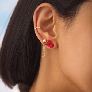 Série Sports Bijoux Émail Tennis De Table Battes Boucles D'oreilles Cristal Strass Base Balle Basketball Rugby Boucles D'oreilles pour Femmes - Product Image 3