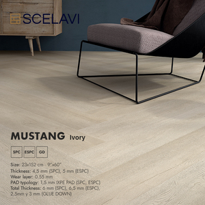 Suelos de vinilo de lujo SPC impermeables, baldosas de parquet modernas para interiores <span class=keywords><strong>con</strong></span> sistema de clic - Product Image 2