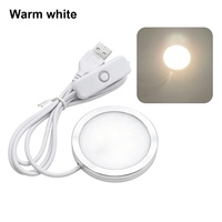 Lampu Meja 3D Print Bulat Putih 5V USB, Lampu LED Putih Hangat DIY Desain Cetak untuk Printer 3D Bambulab, Kit Lampu LED 001