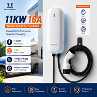Nouvelle borne de recharge pour véhicules électriques, chargeur mural AC 11 kW, automatique, 16 A, triphasé, pour la maison