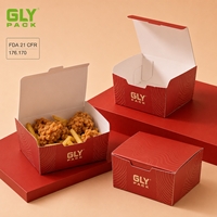 Boîte à collation en papier personnalisée OEM de qualité alimentaire pour ailes de poulet frites, frites et nuggets, idéale pour les restaurants de restauration rapide à emporter