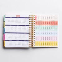 Carnet de notes personnalisé sans date avec couverture florale, journal à spirale, agenda imprimé