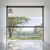 Fenêtre électrique en aluminium, vue panoramique large, coupe-vent et étanche pour villa, bâtiment commercial, taille personnalisée