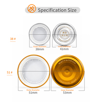 38 # /51 #   Couvercle de sécurité sous vide pour bocaux à aliments pour oiseaux et biberons en verre, bouchons métalliques étanches et hermétiques de qualité alimentaire, couvercle réutilisable