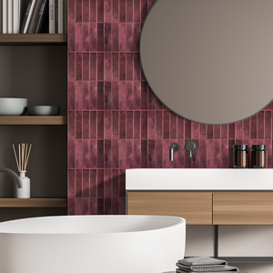2025 nuovo colore rosso Peel and Stick piastrelle da cucina 3D decorazione di piastrelle da parete adesivi murali - Product Image 3
