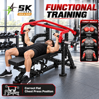 Machine à presser les pectoraux à charge libre SK-K36, équipement de gym commercial, machine à développé couché avec manchons de chargement et poignées.