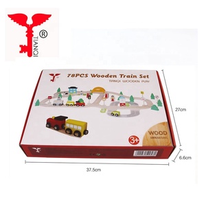 78 piezas de madera de pista de la bola de juguete de carreras de coches de juguete para niño - Product Image 2