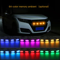 Lampe de modification tout-terrain à dégradé de 7 couleurs à défilement, contrôle par application RGB, pour calandre de voiture, feux de jour, pour SUV et pick-up