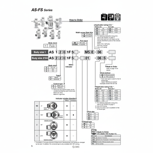Contrôleur de vitesse pneumatique SMC AS1201FS-M5E-06 pièce pneumatique - Product Image 1