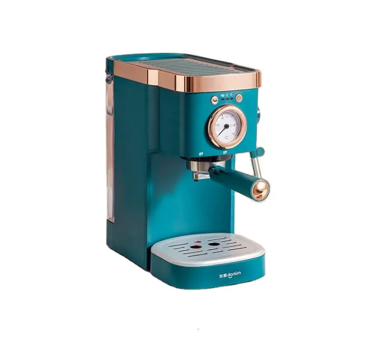 Cafeteira semi-automática, máquina de café expresso, cappuccino, café verde, venda quente