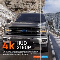 Caméra embarquée Holroadx F150 4K sur mesure pour 2018-2025/2020-2026 F250/F350/F450 Super Duty avec enregistrement en boucle, capteur G et application