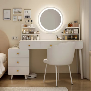 Lujo de alta calidad hogar dormitorio muebles <span class=keywords><strong>maquillaje</strong></span> belleza espejo <span class=keywords><strong>tocador</strong></span> <span class=keywords><strong>con</strong></span> escritorio de madera de melamina - Product Image 3