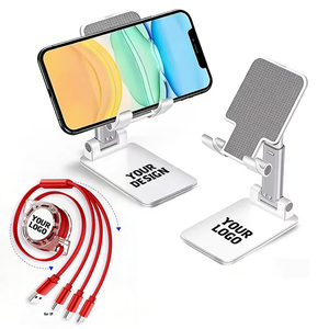 Soporte de Teléfono Portátil con Logotipo Personalizado para Regalo Promocional Empresarial, Soporte de Teléfono Plegable Ajustable en Ángulo y Altura para Escritorio - Product Image 1