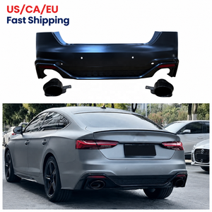 Diffuseur de pare-chocs arrière style <span class=keywords><strong>RS5</strong></span> avec embouts d'échappement pour <span class=keywords><strong>Audi</strong></span> A5 S5 B9.5 2020 <span class=keywords><strong>2021</strong></span> 2022 2023 2024 Kit carrosserie Pièces auto Amélioration - Product Image 1
