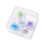 Porte-clés mécanique en forme de capuchon de clavier, jouet de décompression, fidget clicker, avec LED rotative à 4 trous et éclairage de capuchon de clavier