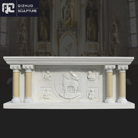 Decoración Religiosa de Iglesia Tallada a Mano con Diseño Clásico, Altar/Púlpito de Mármol Blanco Natural en Venta