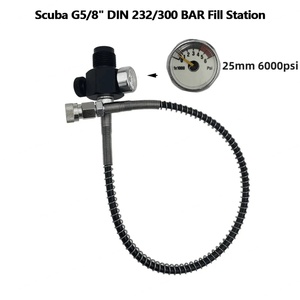 Adaptador de Carga para Estación de Llenado G5/8" DIN 232/300 BAR, para Tanque Grande de Buceo a Botella Pequeña, 250 Bar, 40 MPa, 6 Kpsi - Product Image 5