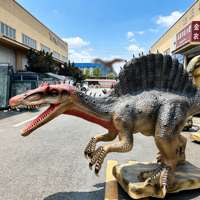 Modèle de dinosaure animatronique réaliste, équipement de parc d'attractions extérieur, interaction Dino World Dragon