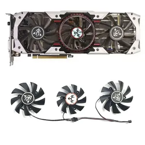 Baru 3FAN baru 4PIN 85MM 75MM GTX 1080 kipas GPU cocok untuk warna-warni GTX1070 1070ti 1080 1080ti iGame AD api kartu grafis