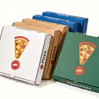 Boîte à pizza en papier kraft personnalisée, accepte les commandes d'échantillons, boîte en carton ondulé recyclable pour l'emballage de livraison de pizzas