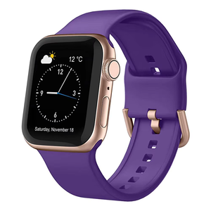 <span class=keywords><strong>Bracelet</strong></span> en silicone caoutchouc de couleur unie pour <span class=keywords><strong>Apple</strong></span> <span class=keywords><strong>Watch</strong></span> Series 11 10 9 8 7 SE Ultra3 44mm 45mm 46mm 49mm - Product Image 1