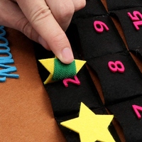 Décorations du Ramadan Calendrier du Ramadan 30 jours Eid Mubarak suspendu feutre compte à rebours calendrier de l'Avent pour les enfants