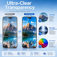 Film protecteur d'écran en hydrogel auto-cicatrisant EPU souple 120x180mm pour téléphone portable et machine de découpe de film, transparent mat