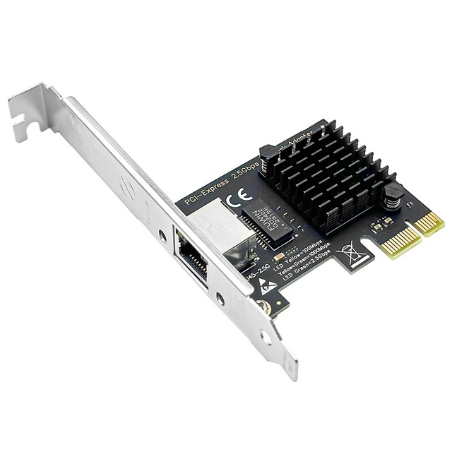 High Quality 2.5G PCIe Gigabit Wired Network Card Ethernet Adapter RTL8125 Chip Single Port Electrical Interface for Computer