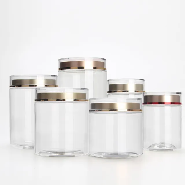 High Borosilicate Canister Container Food Storage Glass Jars with Bamboo Wooden Metal Lid 220ml-800ml