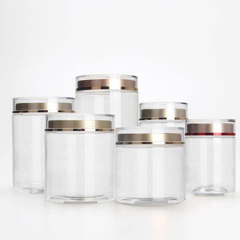 High Borosilicate Canister Container Food Storage Glass Jars with Bamboo Wooden Metal Lid 220ml-800ml