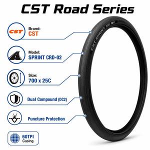 <span class=keywords><strong>Pneu</strong></span> de vélo de <span class=keywords><strong>route</strong></span> CST 700C 700x25 28 32 35 38C Anti-crevaison EPS Double Composé 60TPI Haute Vitesse pour Vélo de Ville et Tourisme, Type Clincher - Product Image 2