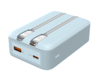 Usine de haute qualité LCD centrale électrique numérique câble intégré chargeur Mobile au Lithium Portable charge rapide batterie externe 20000mAh