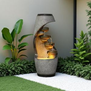 <span class=keywords><strong>Fontaine</strong></span> Cascade LED <span class=keywords><strong>Solaire</strong></span> Moderne et Artificielle pour Intérieur/Extérieur, en Résine, Décoration de <span class=keywords><strong>Jardin</strong></span> <span class=keywords><strong>Zen</strong></span> pour Maison et <span class=keywords><strong>Jardin</strong></span>, Idéale pour Pendaison de Crémaillère - Product Image 5