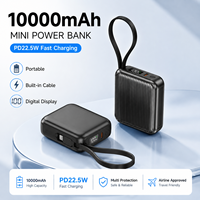 Nouveaux produits 2026 – Mini batterie externe 10000 mAh rechargeable avec charge rapide PD22.5W, affichage numérique, logo personnalisé en usine