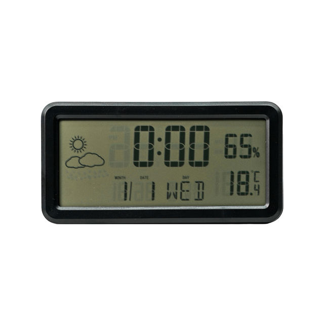 Large Number Time Display Alarm Clock Date Temperature LED Digital Wall Table Clock
