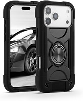 Coque de téléphone antichoc de luxe colorée avec support anneau robuste pour iPhone 17 Pro Max, coque de protection blindée pour iPhone 14 15 Pro Max