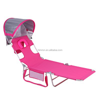 Chaise de plage pliante, chaise longue de bronzage avec trou pour le visage, chaise de bronzage réglable, lit de bronzage d'extérieur