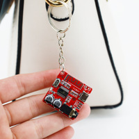 Porte-clés créatif DIY en circuit électronique, mini PCB, pendentif gadget technologique pour les fans d'informatique, les geeks, les hommes, les garçons, cadeau