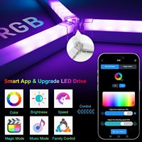 Lampes de garage hexagonales RGB intelligentes avec application et télécommande, éclairage de plafond en nid d'abeille DIY pour studio, salle de sport, décoration de sous-sol