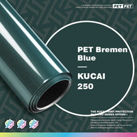 Film de protection pour voiture KUCAI 1,52*17 mètres, PET Bremen Blue Super Gloss, effet changeant de couleur