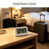 Mini Réveil Numérique LCD de Bureau, Horloge de Chevet avec Fonction Snooze pour Chambre, Bureau, Hôtel, Décoration de Bureau