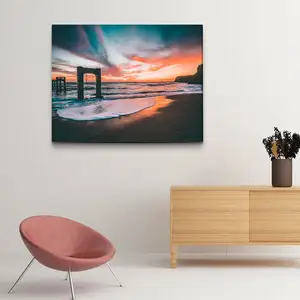 Pintura de paisaje marino Natural moderna, imagen de paisaje, póster, obra de arte de pared, impresión en lienzo