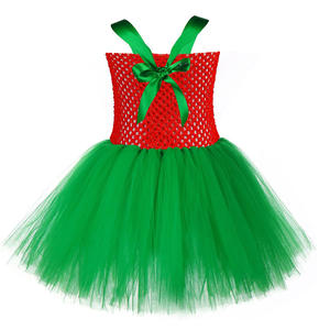 Costume de motif d'arbre de Noël vert unique pour enfants, robe <span class=keywords><strong>tutu</strong></span> de fille faite à la main pour la photographie - Product Image 2