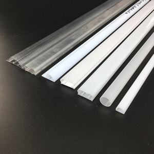 Cache pour bande LED en plastique, diffuseur en acrylique PMMA, polycarbonate PC, profil de diffuseur, boîtier transparent, semi-transparent, laiteux, givré - Product Image 4